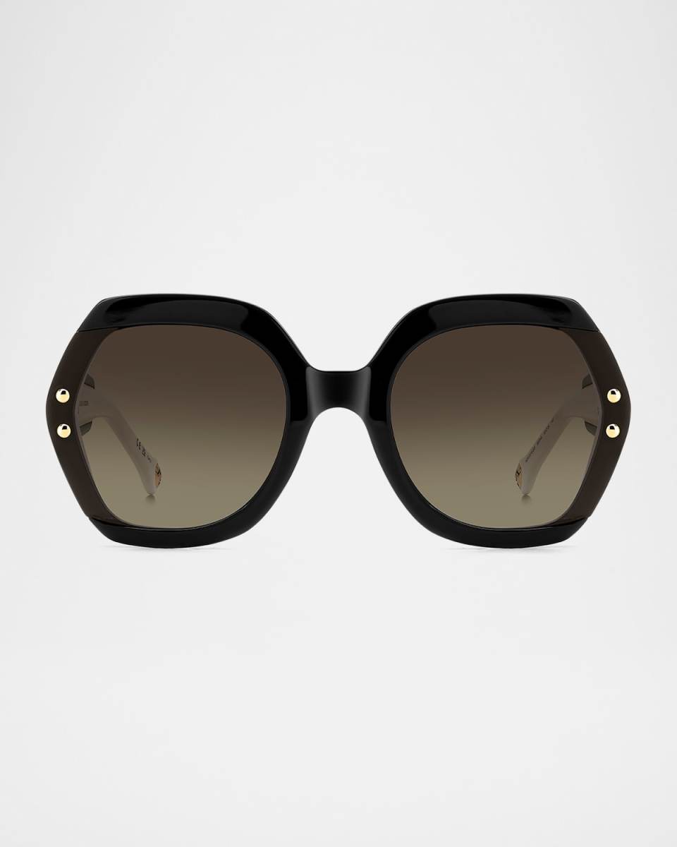 Logo-Print Round Acetate Sunglasses